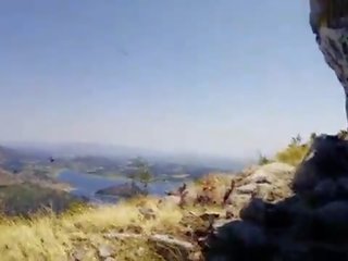 A walk in the mountains turned into a blowjob with two girls