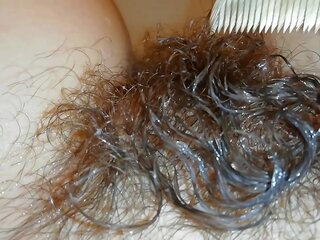 Eccezionale pelosa cespuglio feticismo mov pelosa fica sott’acqua in vicino su