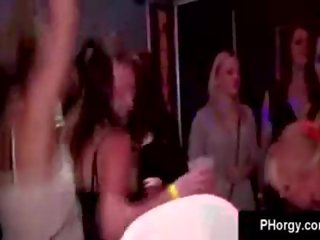 Smoking superior party girls begs strippers for a mouthful of dong